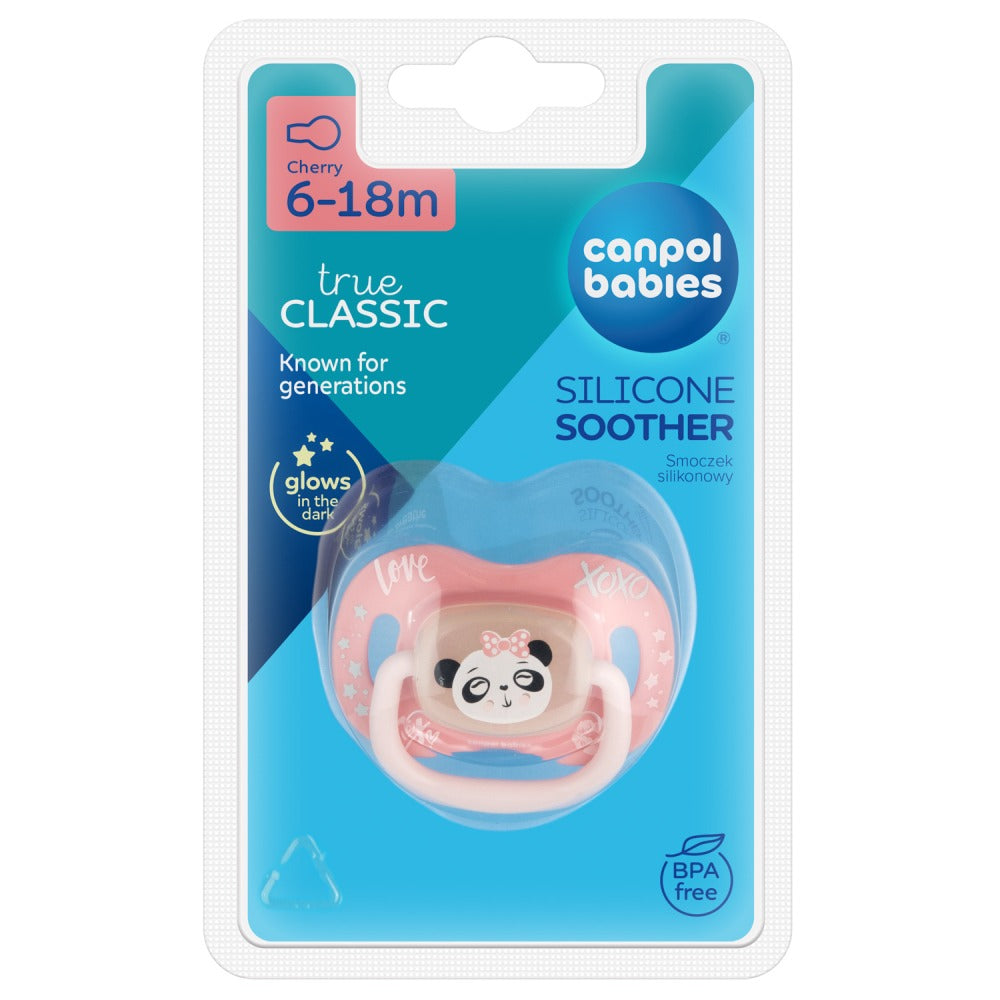 Sucette en silicone cerise 6-18 mois Animaux exotiques Panda