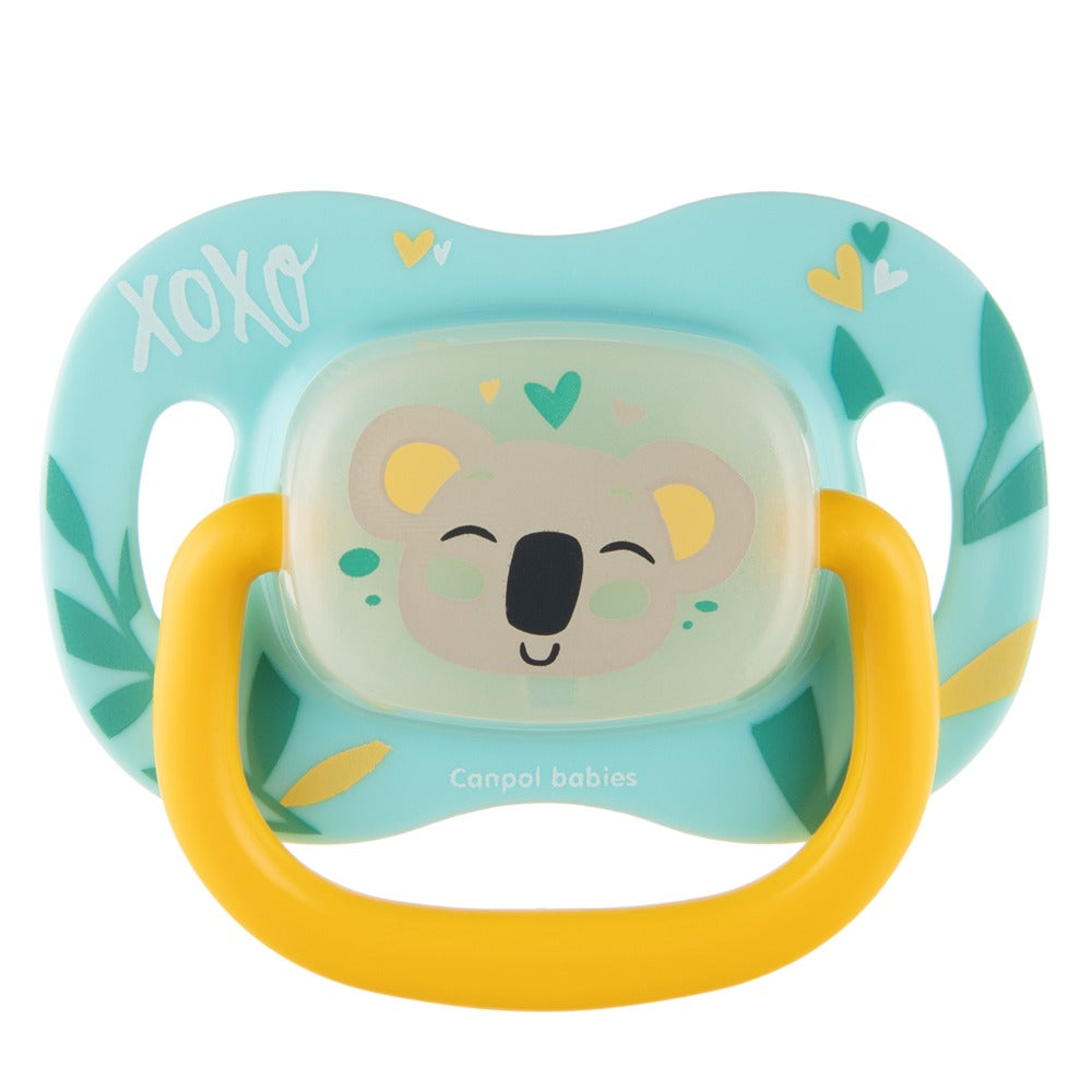 Ciuccio Simmetrico in Silicone Exotic Anilmals Glow Koala 6-18 Mesi