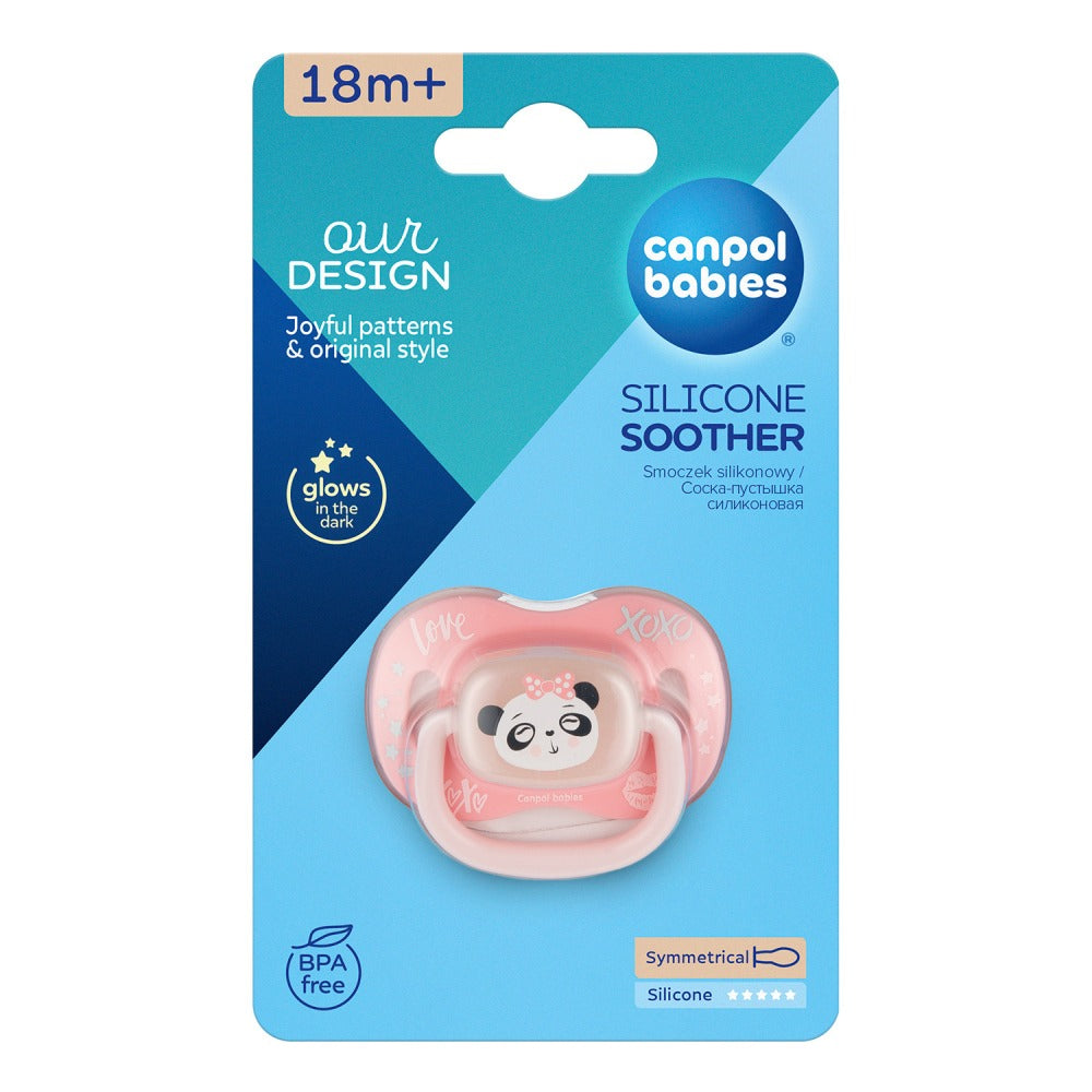 Sucette symétrique en silicone motif panda lumineux exotique (18 mois et plus)