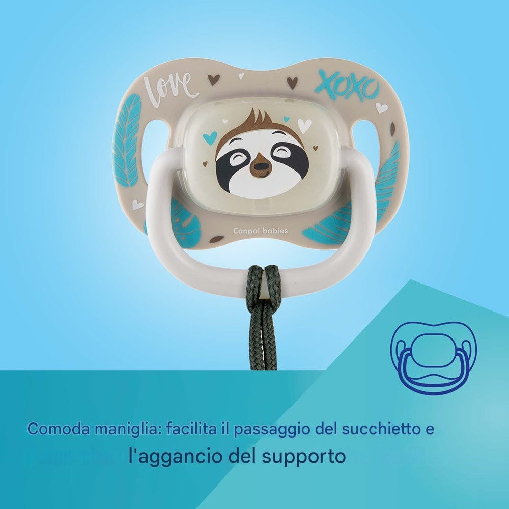 Ciuccio Simmetrico in Silicone Exotic Anilmals Glow Koala 6-18 Mesi