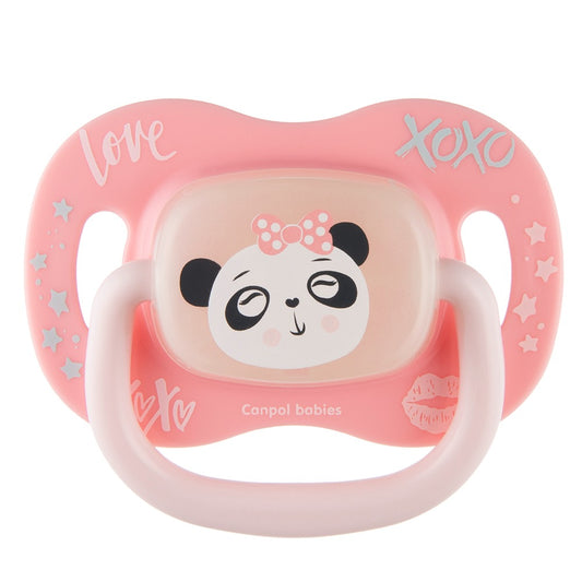 Ciuccio Simmetrico in Silicone Exotic Anilmals Glow Panda 18+ Mesi