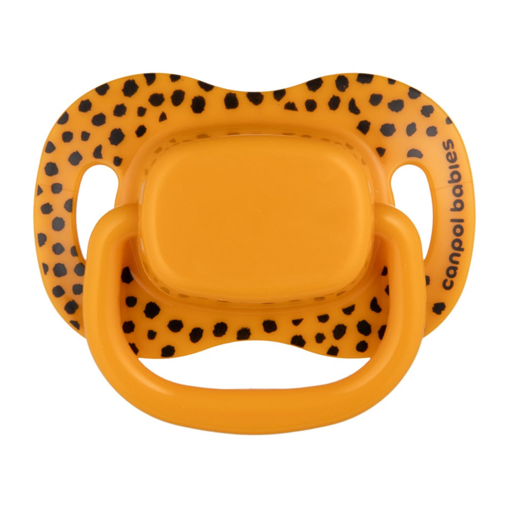Ciuccio Simmetrico in Silicone BabiesBoo Arancione 18+ Mesi 2 Pezzi
