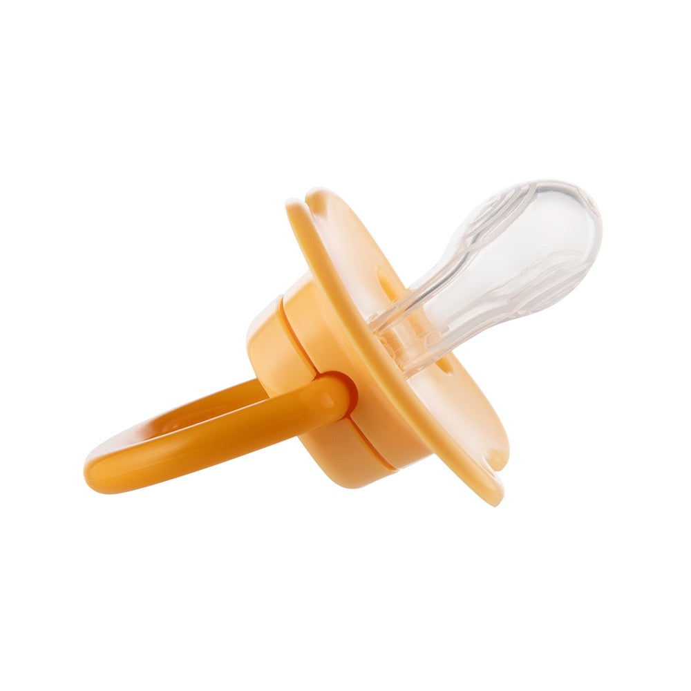 Ciuccio Simmetrico in Silicone BabiesBoo Arancione 18+ Mesi 2 Pezzi