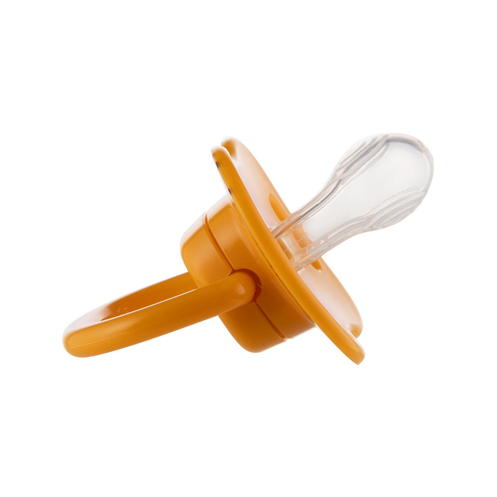 Ciuccio Simmetrico in Silicone BabiesBoo Arancione 18+ Mesi 2 Pezzi