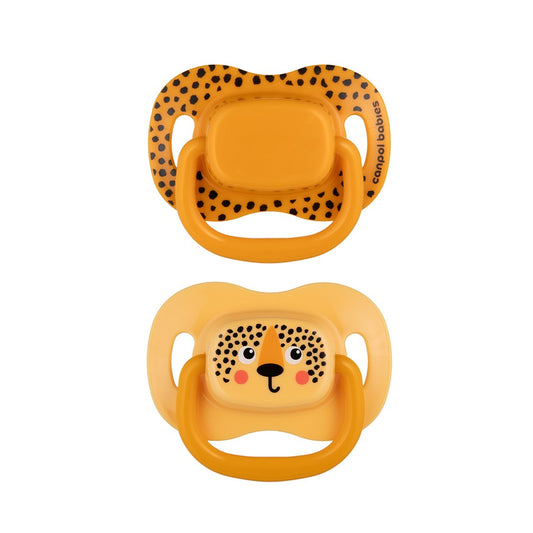 Ciuccio Simmetrico in Silicone BabiesBoo Arancione 18+ Mesi 2 Pezzi