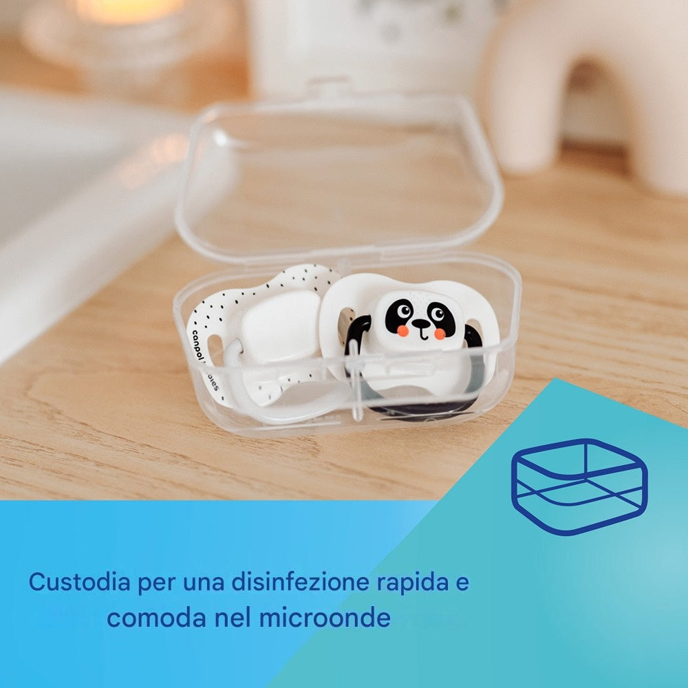 Ciuccio Simmetrico in Silicone BabiesBoo Arancione 18+ Mesi 2 Pezzi