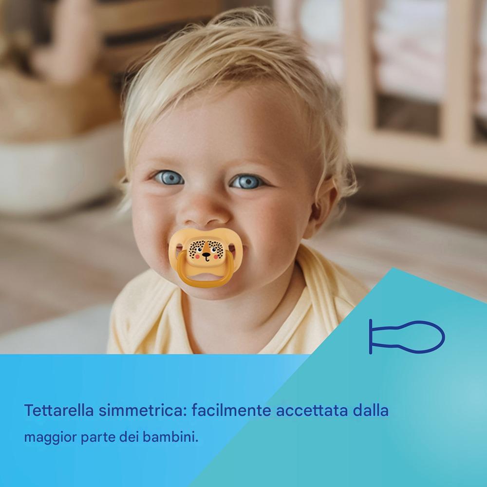 Ciuccio Simmetrico in Silicone BabiesBoo Arancione 18+ Mesi 2 Pezzi