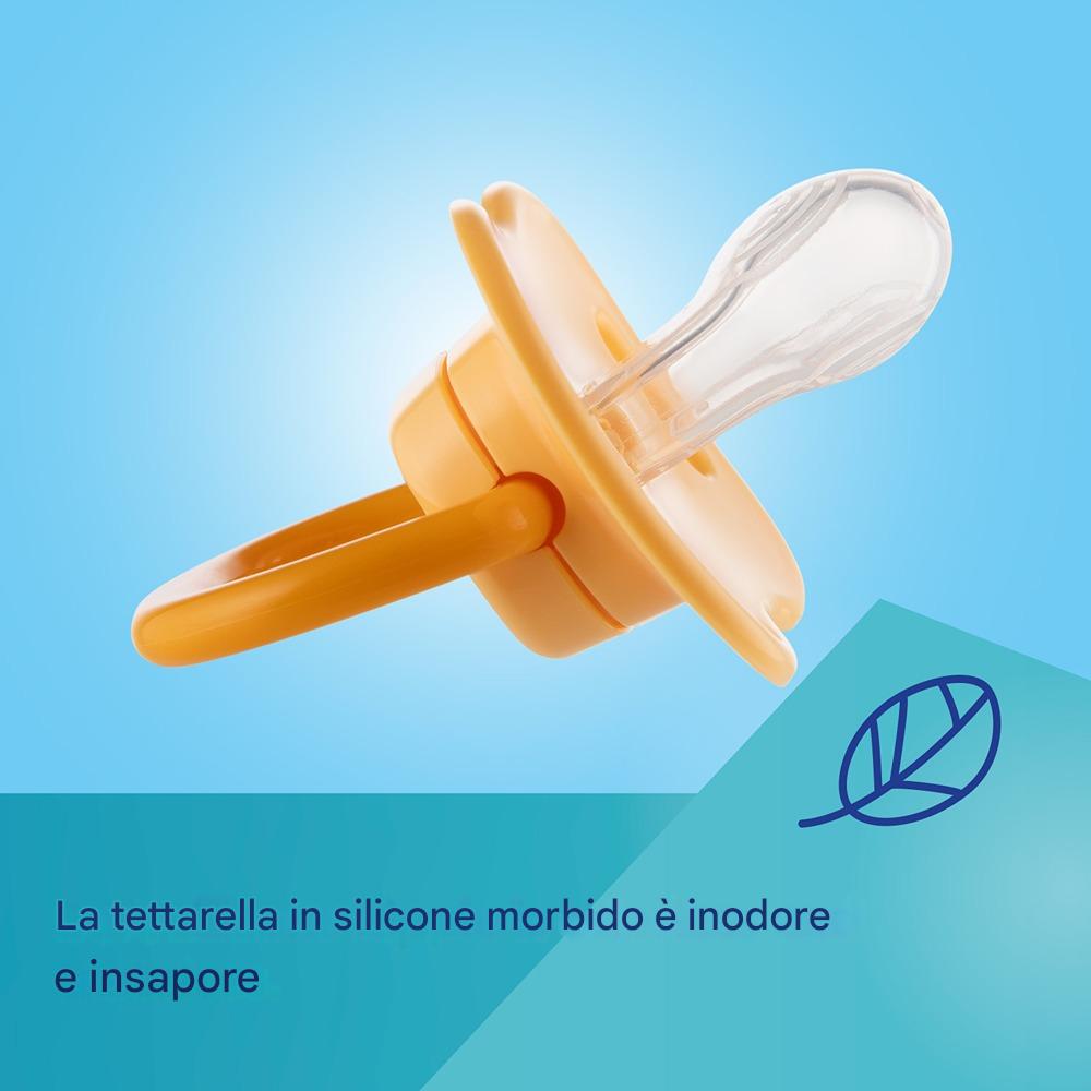 Ciuccio Simmetrico in Silicone BabiesBoo Arancione 18+ Mesi 2 Pezzi
