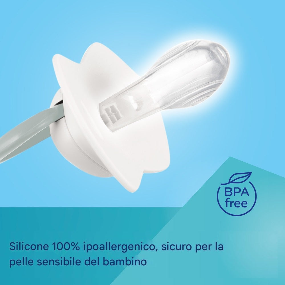 Ciuccio Simmetrico in Silicone BabiesBoo Arancione 18+ Mesi 2 Pezzi