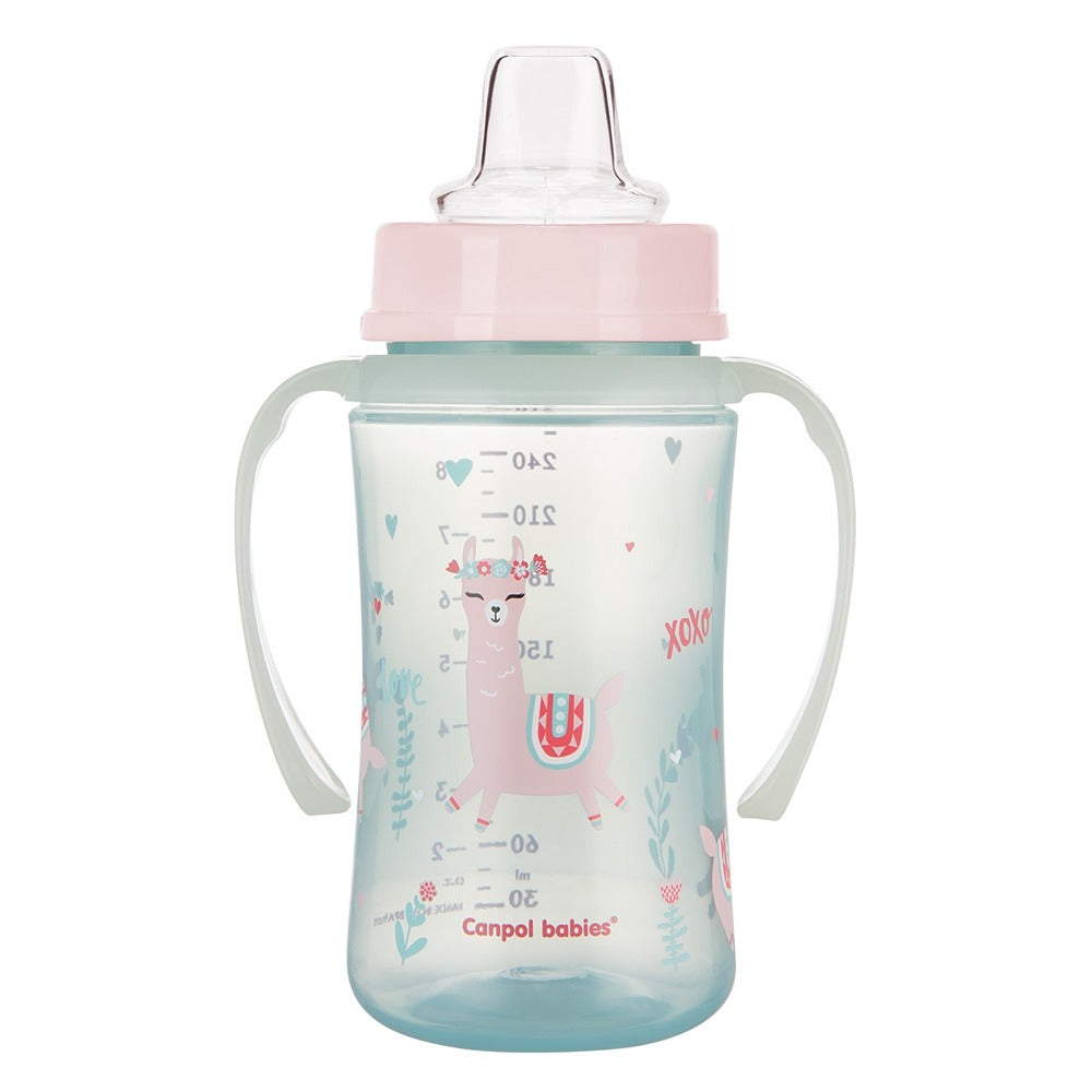 Tazza di Apprendimento con Manici Luminosi PP EasyStart 240 ml Exotic Animals Verde