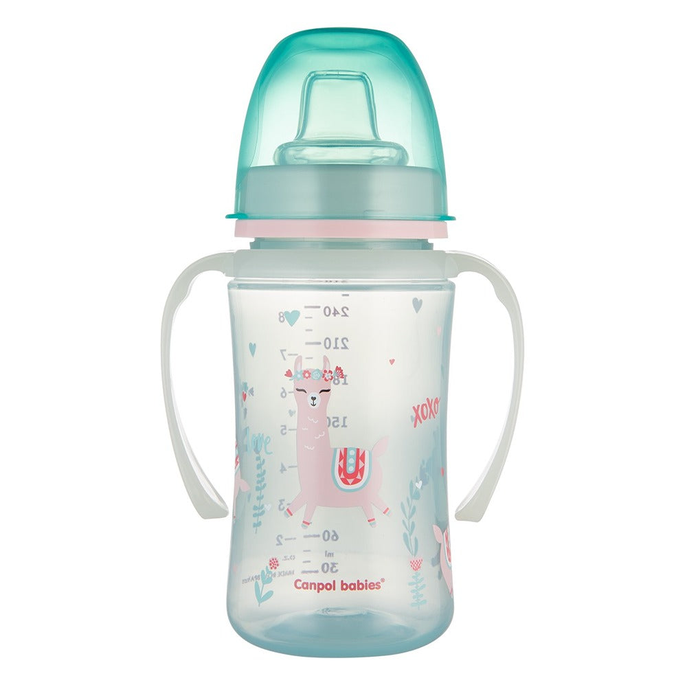 Tazza di Apprendimento con Manici Luminosi PP EasyStart 240 ml Exotic Animals Verde