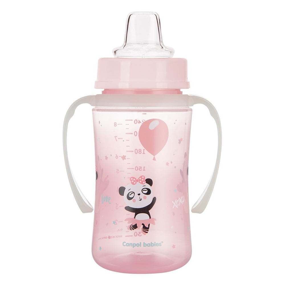 Tazza di Apprendimento con Manici Luminosi PP EasyStart 240 ml Exotic Animals Rosa