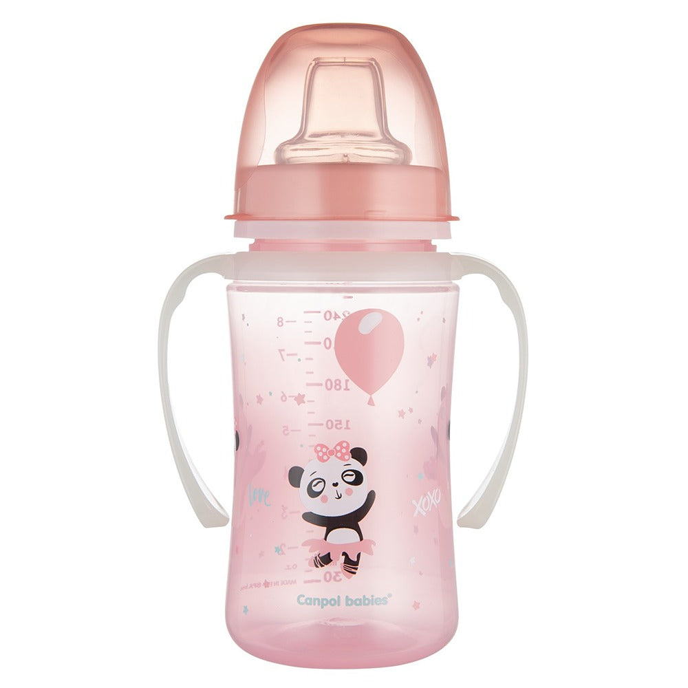 Tazza di Apprendimento con Manici Luminosi PP EasyStart 240 ml Exotic Animals Rosa