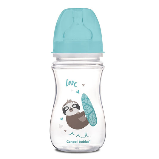 Biberon Anti-Colica a Collo Largo 240 ml PP Easy Start Exotics Animals Blu