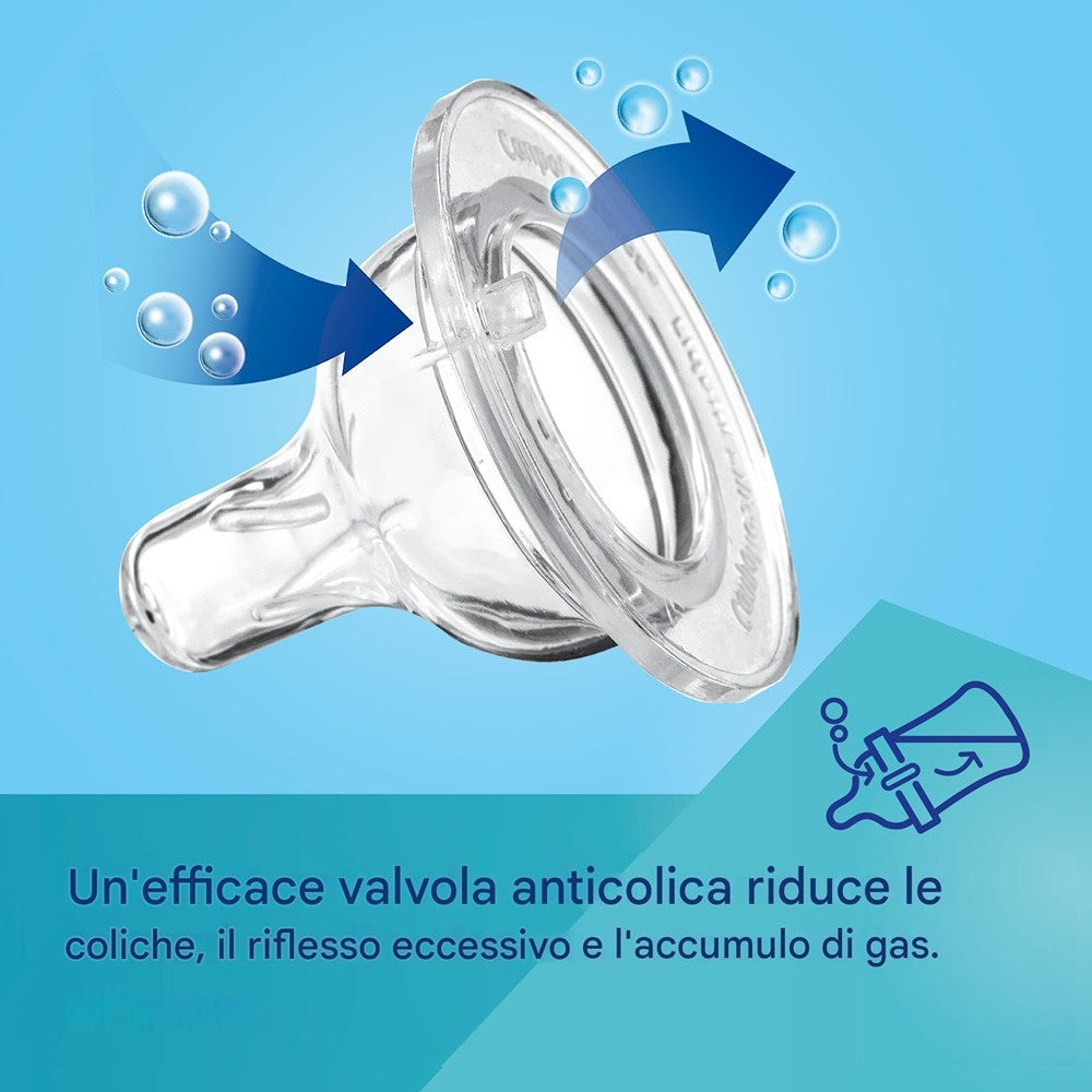 Biberón anticólicos Royal Baby Easy Start de cuello ancho, 240 ml, PP, azul