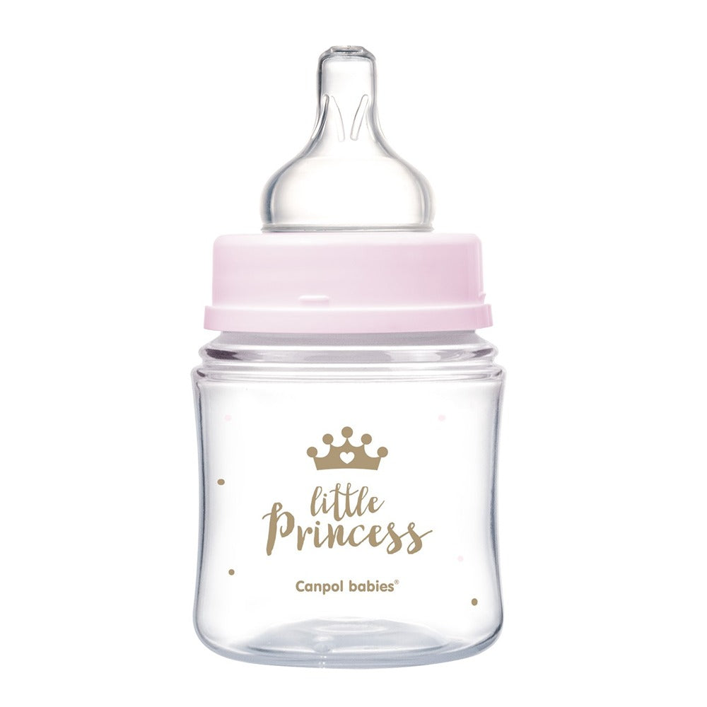 Biberón anticólicos Royal Baby Easy Start de cuello ancho, 120 ml, PP, rosa