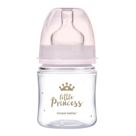 Biberon Anti-Colica a Collo Largo 120 ml PP Easy Start Royal Baby Rosa