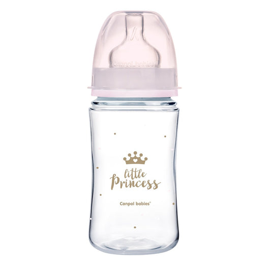 Biberon Anti-Colica a Collo Largo 240 ml PP Easy Start Royal Baby Rosa