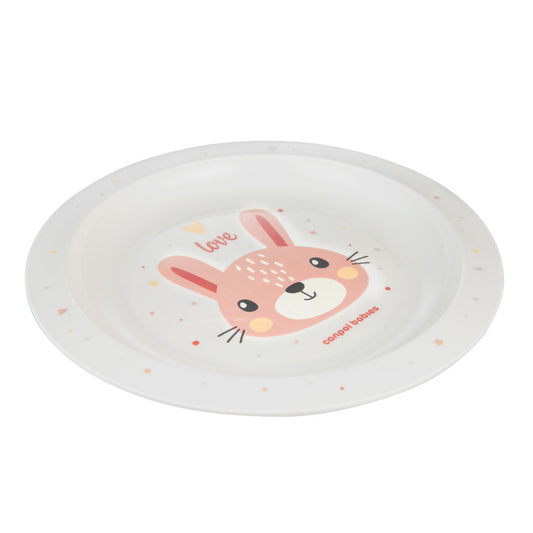 Piatto di Plastica per Bambini Cute Animals Rosa