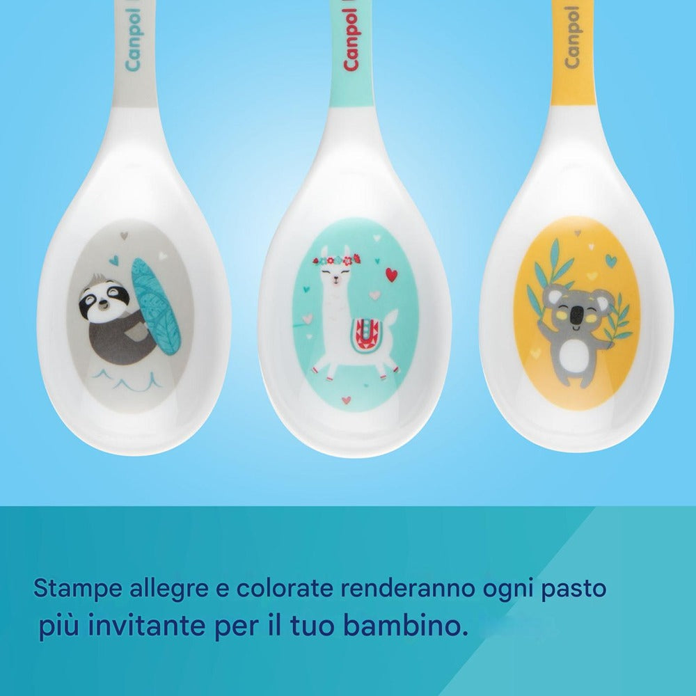 Cucchiai in Melamina Exotic Animals 2 Pezzi Grigio