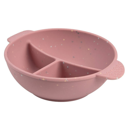 Ciotola in Silicone 3 Scomparti con Ventosa 360 ml Rosa