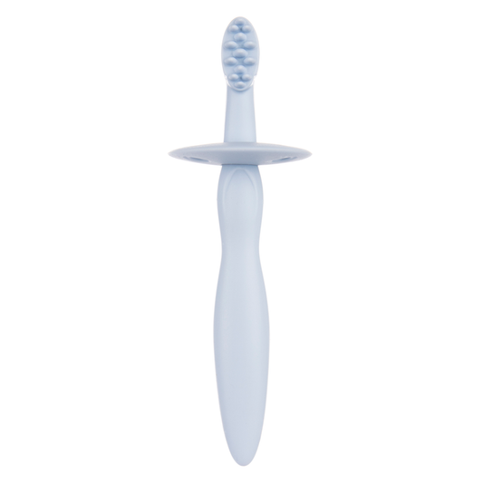 Spazzolino da Denti in Silicone con Massaggiagengive & Protezione per Gengive E Primi Dentini Azzurro
