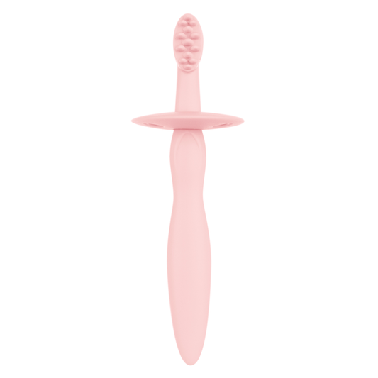 Spazzolino da Denti in Silicone con Massaggiagengive & Protezione per Gengive E Primi Dentini Rosa