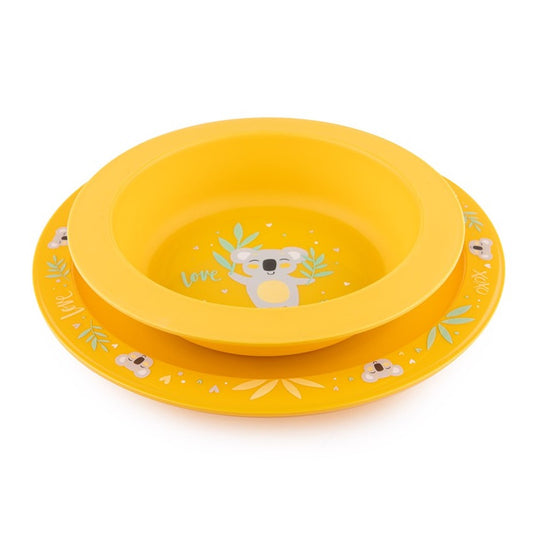 Set Piatti Exotic Animals Giallo