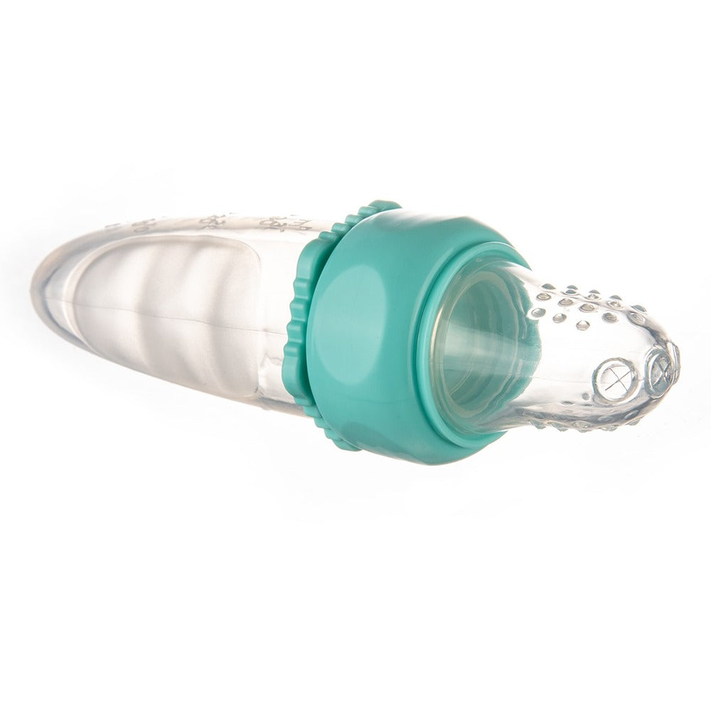 Cucchiaio Dosatore per Pappa in Silicone Morbido Turchese