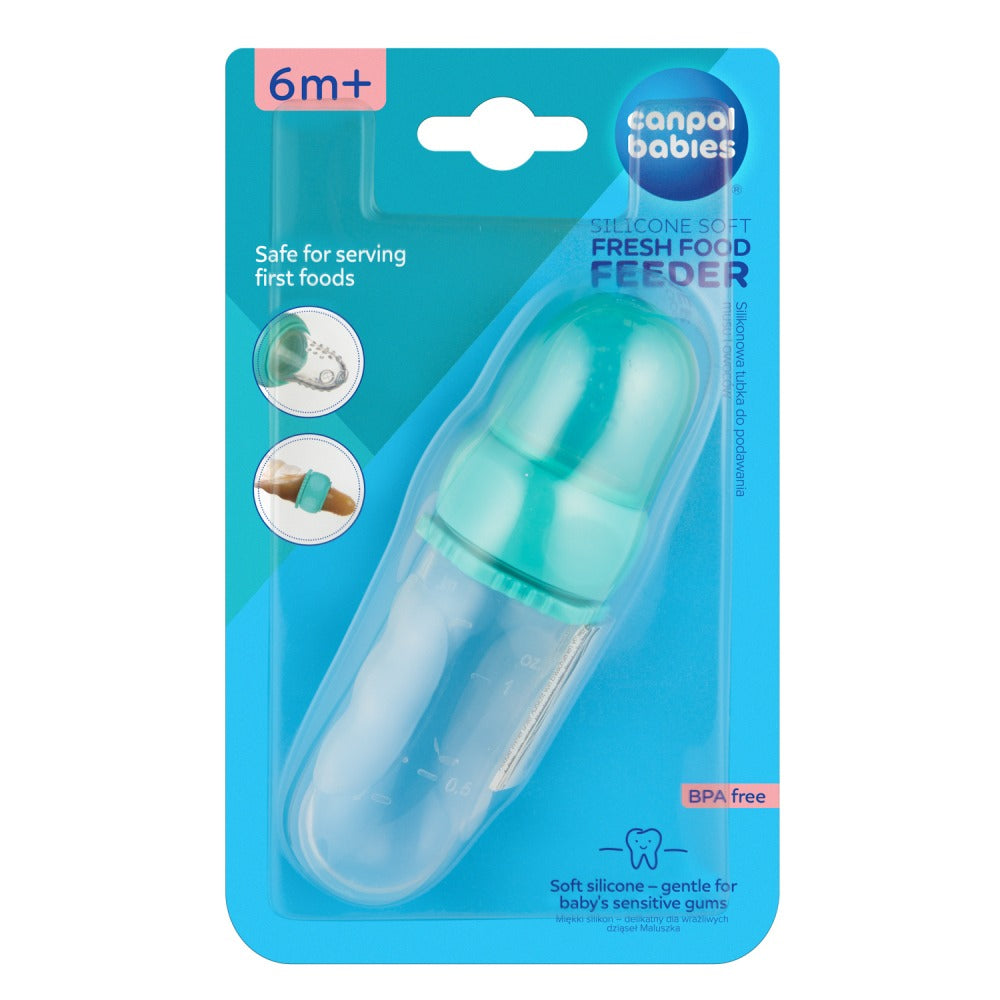 Cucchiaio Dosatore per Pappa in Silicone Morbido Turchese