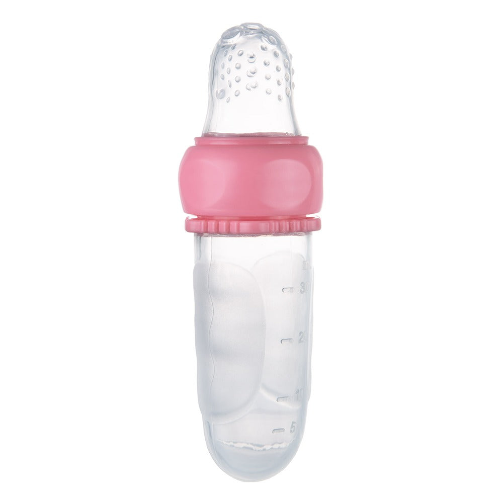 Cucchiaio Dosatore per Pappa in Silicone Morbido Rosa