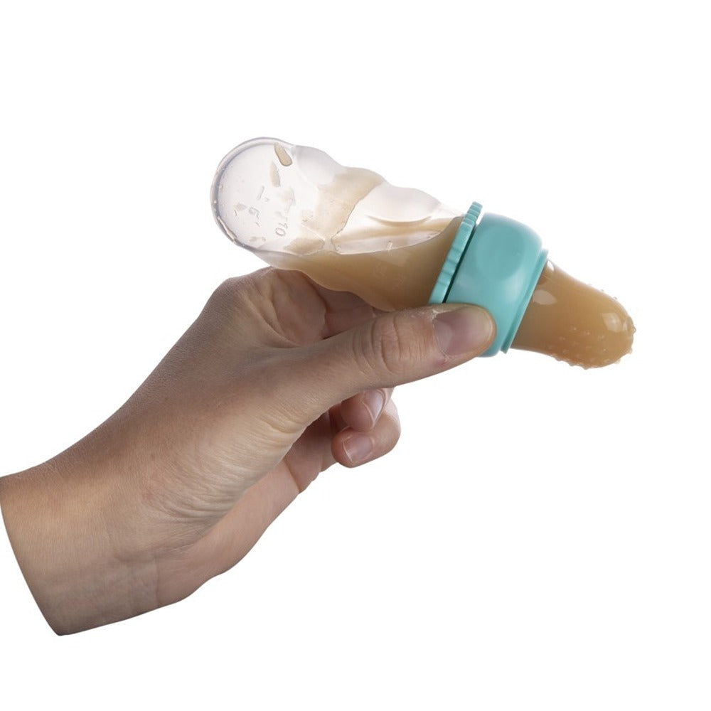 Cucchiaio Dosatore per Pappa in Silicone Morbido Rosa