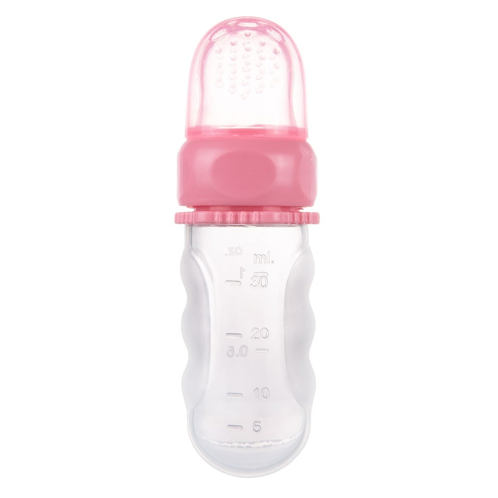 Cucchiaio Dosatore per Pappa in Silicone Morbido Rosa