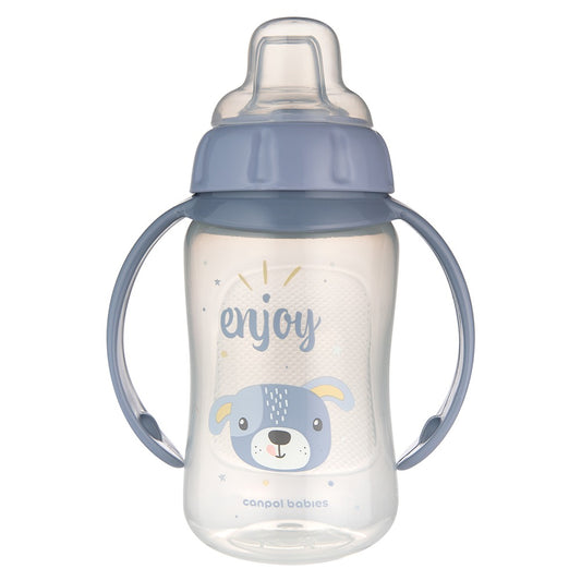 Tazza da Allenamento con Beccuccio in Silicone Morbido 320 ml Cute Animals Blu
