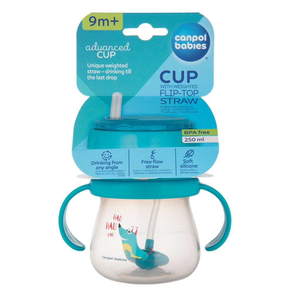 Tazza Innovativa con Cannuccia Flip-top 250 ml