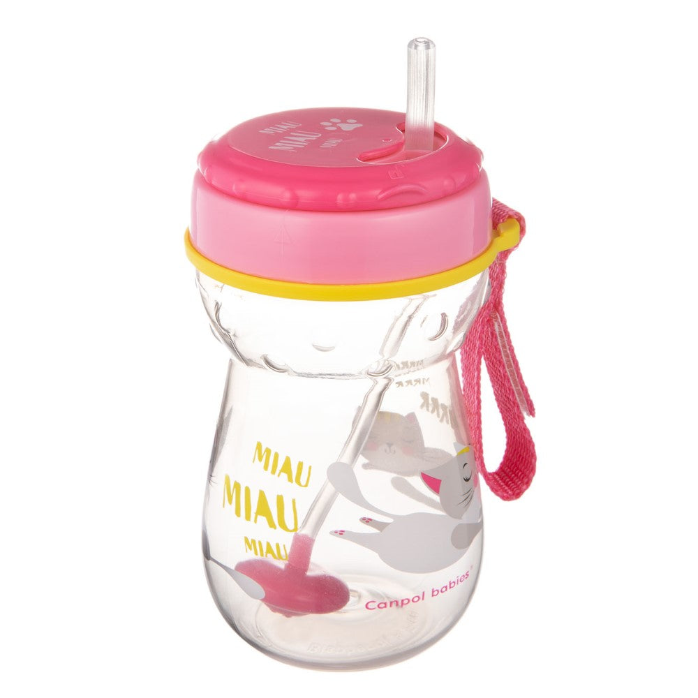 Sport Cup con Cannuccia con Peso Flip-top 350 ml Rosa