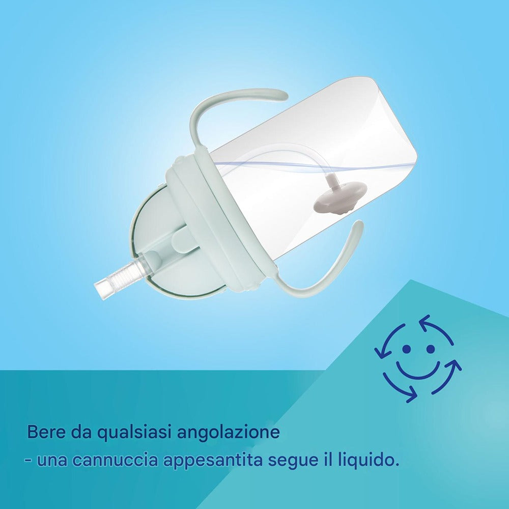 Tazza Antigoccia con Cannuccia Appesantita 270 ml Crema