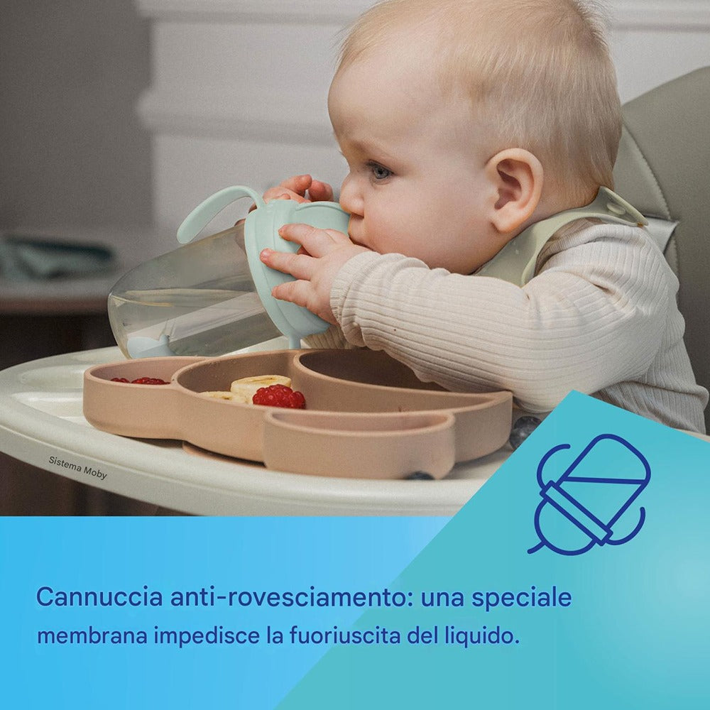 Tazza Antigoccia con Cannuccia Appesantita 270 ml Crema