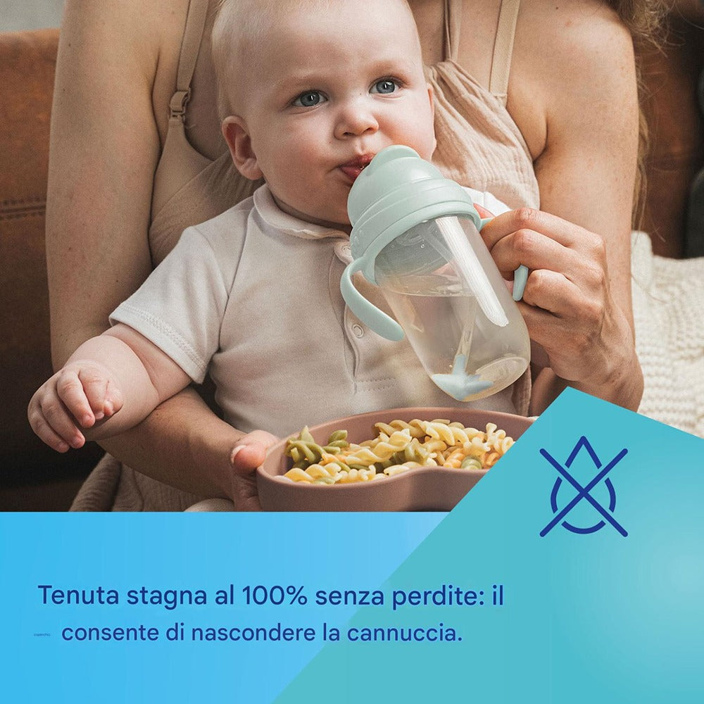 Tazza Antigoccia con Cannuccia Appesantita 270 ml Crema