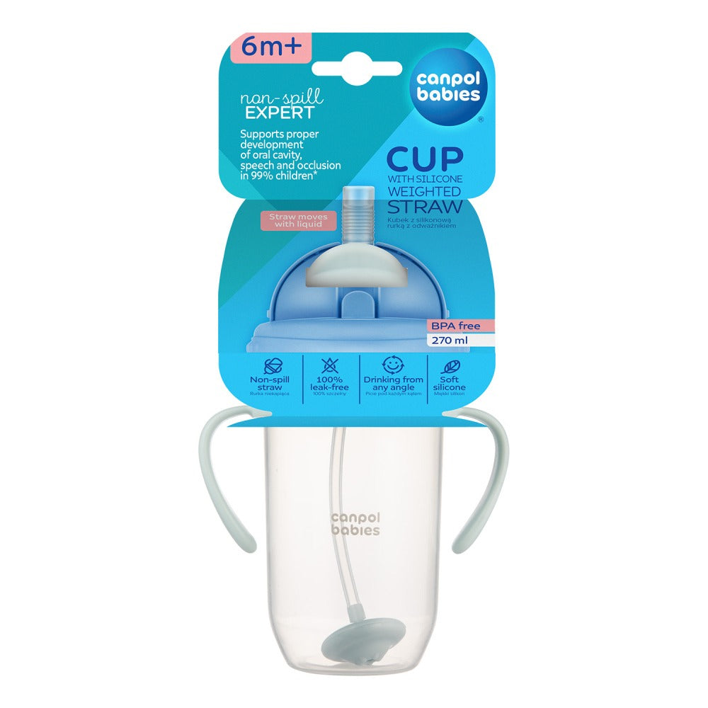 Tazza Antigoccia con Cannuccia Appesantita 270 ml Verde