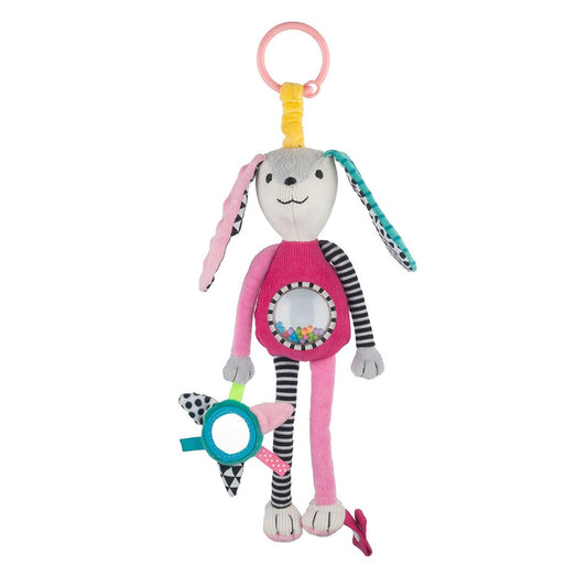 Peluche con Sonaglio E Specchio Long Ears Rosa