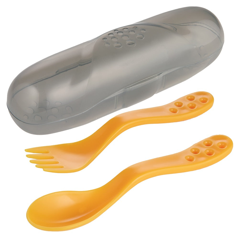 Set di Posate da Viaggio con Custodia Giallo