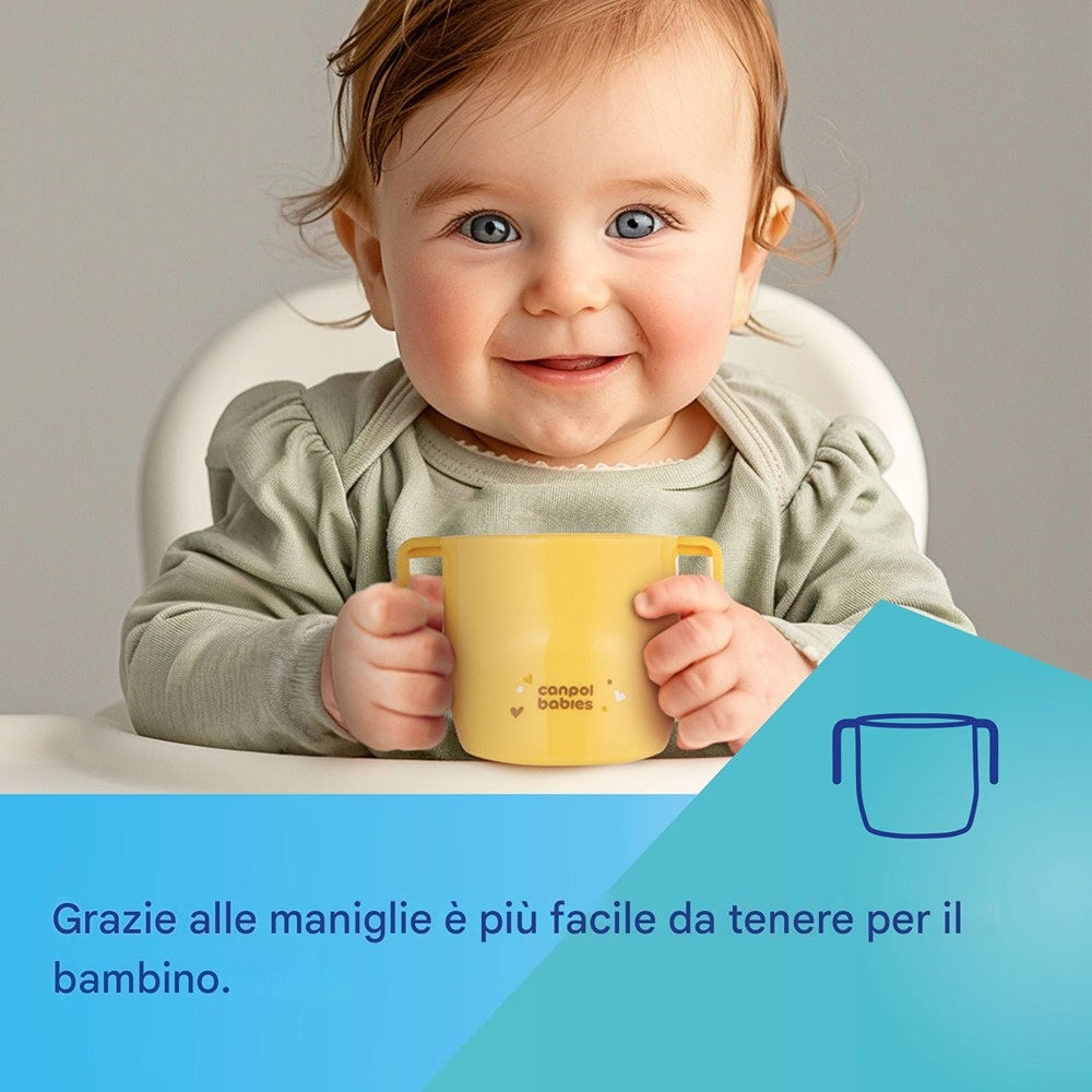 Tazza Intelligente con Manici per Insegnare ai Bambini a Bere Turchese