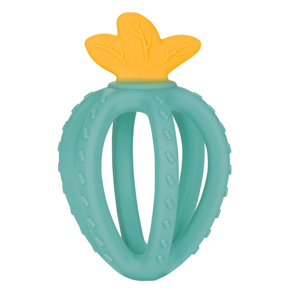 Massaggiagengive Sensoriale 3D in Silicone Fragola Turchese