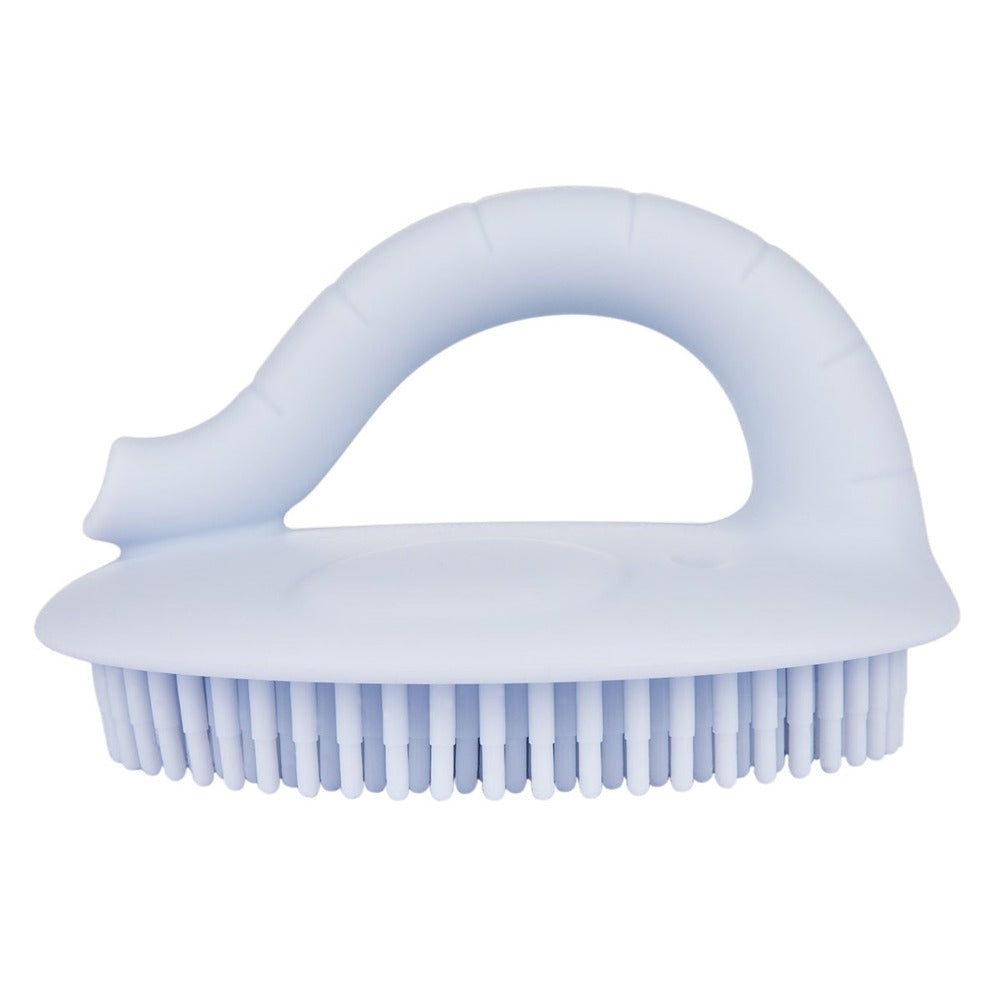 Brosse de bain en silicone bleue
