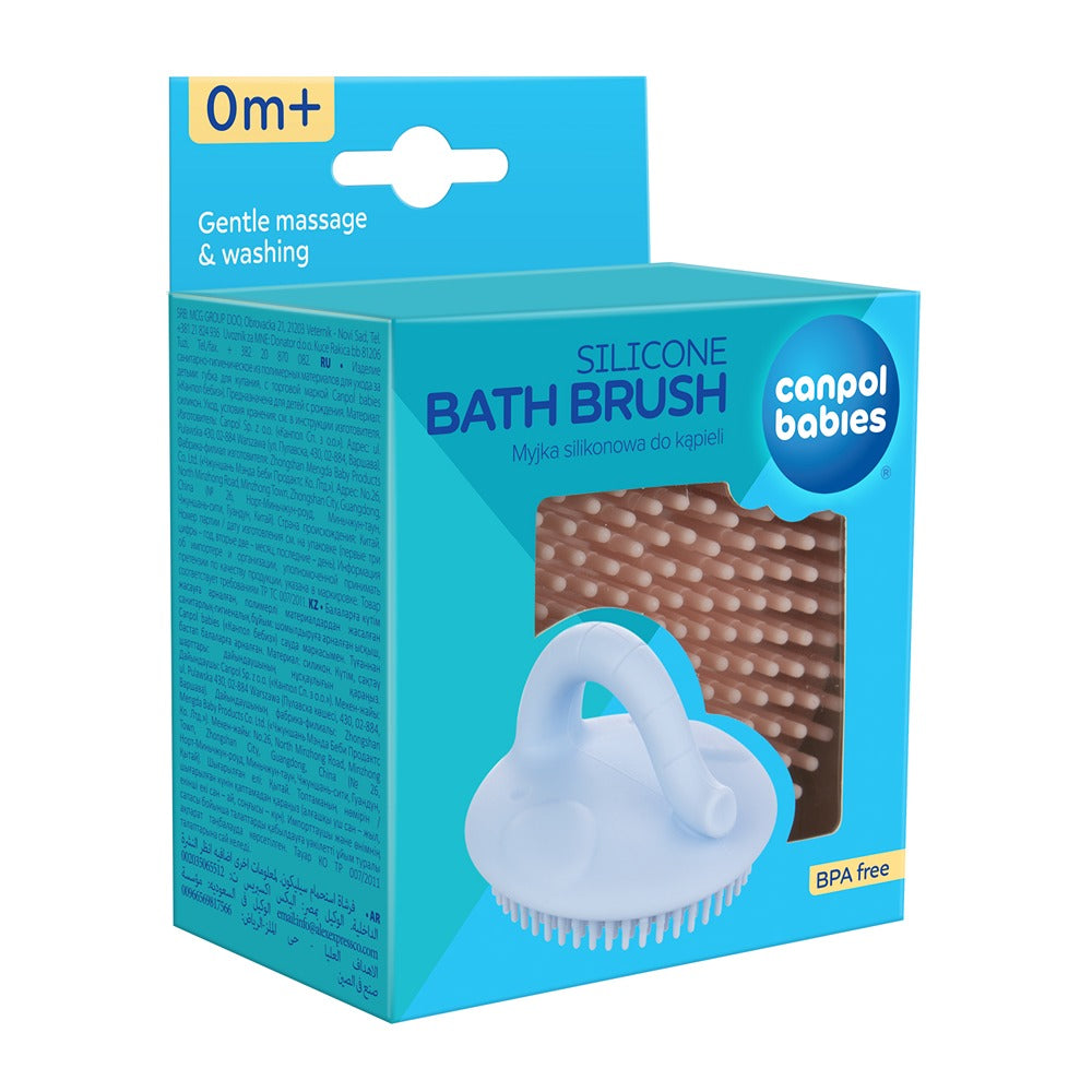 Brosse de bain en silicone rose