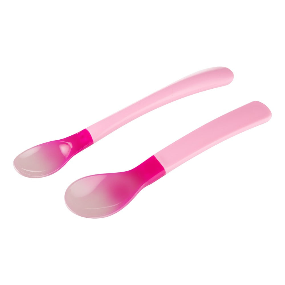 Set di Cucchiai Magici che Cambiano Colore 2 Pezzi Rosa