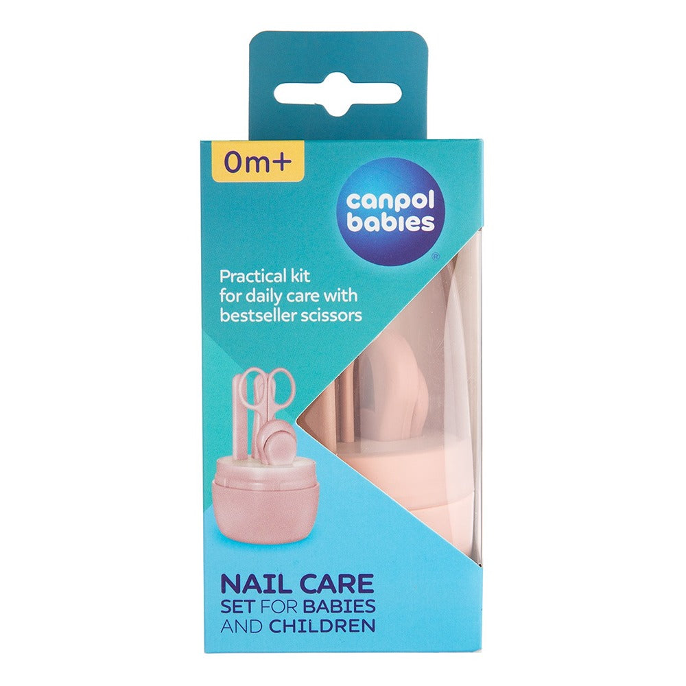 Set de cuidado de uñas rosa para bebés y niños pequeños