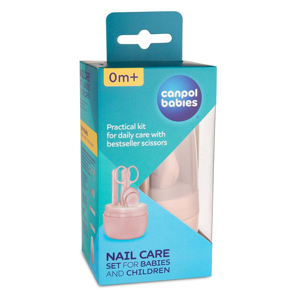 Set de cuidado de uñas rosa para bebés y niños pequeños