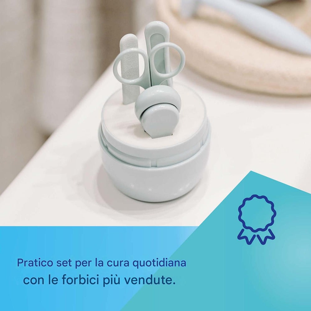 Set de cuidado de uñas para bebés y niños pequeños, azul